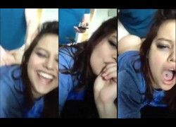 Gordinha gostosa toda sorridente gravou metendo